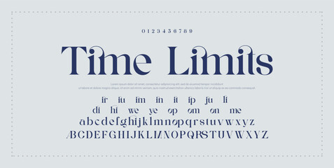 Luxury font alphabet logo. Typography beautiful fashion elegant classic letters serif italic fonts decorative wedding vintage blossom logos. vector illustration.