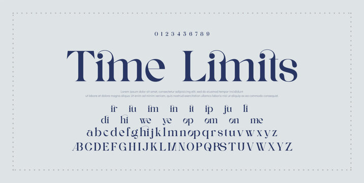 Luxury font alphabet logo. Typography beautiful fashion elegant classic letters serif italic fonts decorative wedding vintage blossom logos. vector illustration.