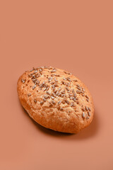 Rustic Fresh Loaf Isolated on Minimalist Background