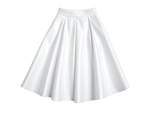  Flowing White Skirt for Elegant Events and Summer Outfit Styling PNG
