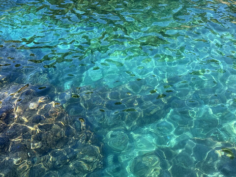 Ocean water beautiful clear surface aerial view.