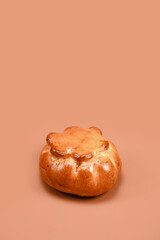 Homemade Filled Pastry Isolated on Neutral Background