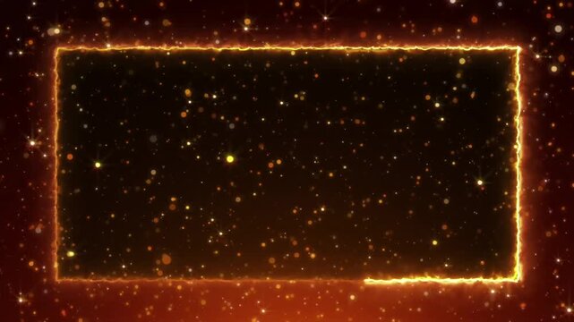Particles flying in Animated Video Background Fire Frame Party Lighting video.