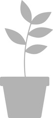 Plant in transparent vector transparent silhouette 
