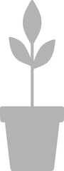 Plant in transparent vector transparent silhouette 