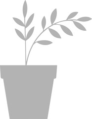 Plant in transparent vector transparent silhouette 