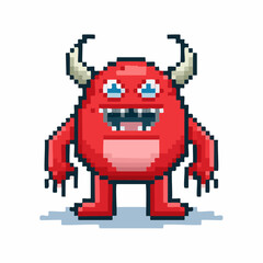 Red Monster Pixel Art