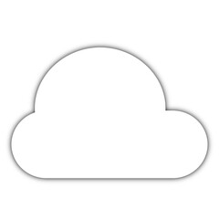 Cloud Realistic Paper Banner with Shadow Effect Frame – Minimal White Background Design for Modern Branding, Mockups, and Web Templates