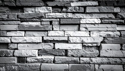 Monochrome Stone Wall - A Textured Architectural Background.
