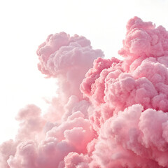 Soft pink and blue sky and clouds create a beautiful nature background texture with gentle light