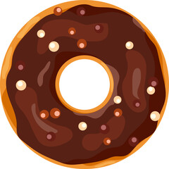 cartoon donut into glaze