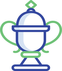 Elegant trophy award design with vibrant color options