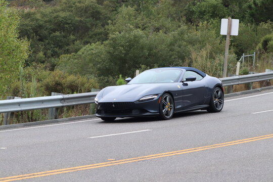 Ferrari roma luxury convertible sports car 