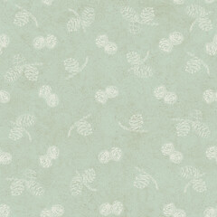 Olive Green Pinecone Seamless Pattern