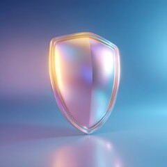 Glossy Shield Design with Soft Lighting for Security Concept Image