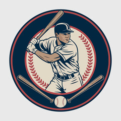 Baseball player silhouette