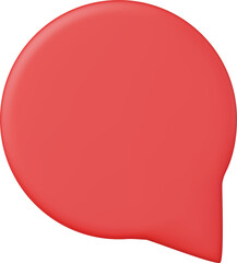 Blank red speech bubble pin