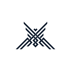 simple outline of butterfly with large wings logo vector