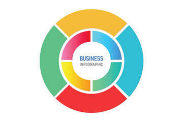 Obraz premium Circle Puzzle Infographic. Diagram Graph. Presentation Puzzle Pieces Set. Vector Illustration