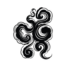 Dynamic Abstract Swirling Smoke and Cloud Element
