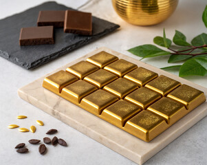 golden chocolate bar