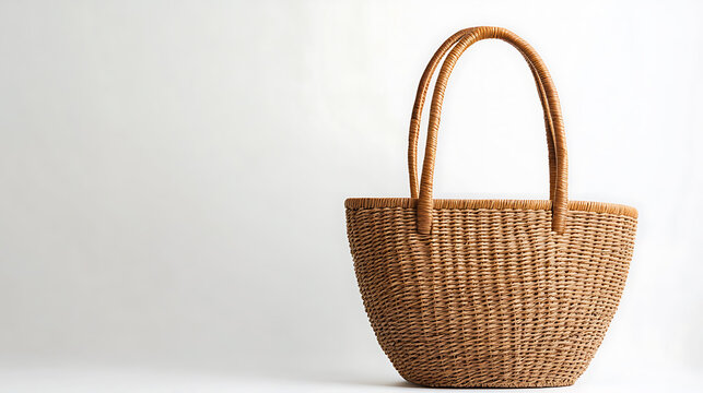 Elegant woven tote bag with sturdy handles. This versatile basket is perfect for shopping, picnics, or adding a touch of natural style to your decor. Great for all seasons!