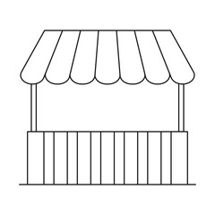 illustration of market stall