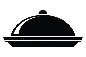 food tray vector icon silhouette
