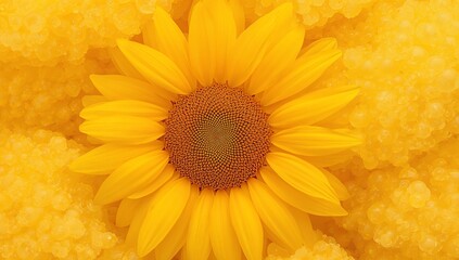 Radiant Bloom. A Study in Yellows, Textures, and Floral Symmetry, Petals Abound.
