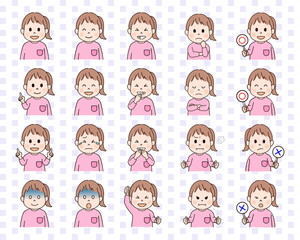 子供上半身20点セット_ポニーテール