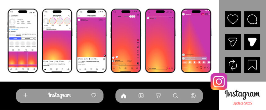 Instagram Post Reels Story mockup template. instagram mockup social media template , new update instagram post mock up. Instagram social. 
