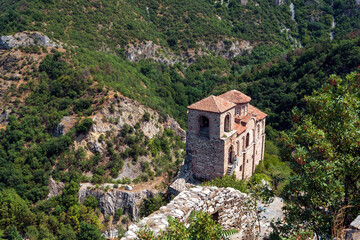 Medieval mountain church at Asen Fortress Bulgaria