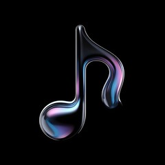 Melodic Symbol: An elegant musical note against a dark background, evoking a sense of creativity. This image could represent the essence of harmony and the beauty of sound.