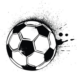 Obraz premium Grunge Soccer Ball Vector Illustration