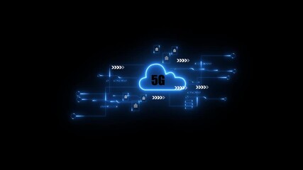 Global network connection 5G on business .Global network connection 5G with icon concept, technology network wireless systems and internet of things, new technologies coming up in the future.4k video - Powered by Adobe