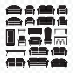 Furnishings Flat Icon Collection