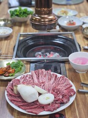 Korean BBQ. Fresh Korean beef.