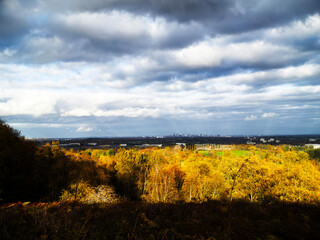 A view over the suburbs of the city of Birmingham Worcestershire West Midlands England UK