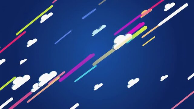 Moving clouds in a presentation