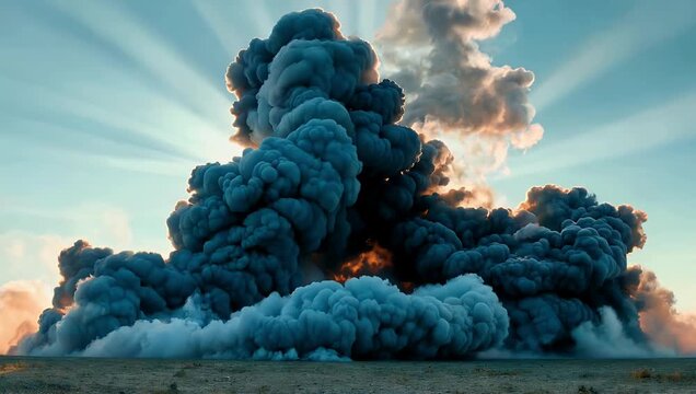 Cinematic Smoke Wall with Volumetric Light and Atmosphere