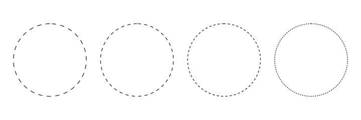 Dotted circle frame isolated graphic design element .vector illustration .EPS 10 .