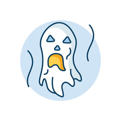 Ghost icon clean and modern vector illustration