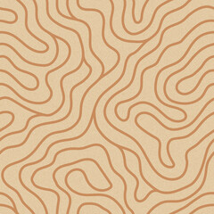 Organic Line Abstract Beige Pattern