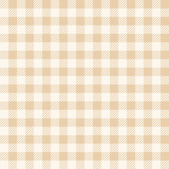 Beige Gingham Check Seamless Pattern