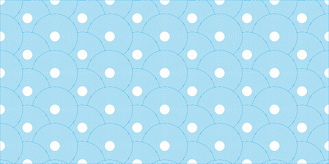 Circle cell seamless pattern. Overlap round layers and texture random circles modern abstract banner and wave geometric design.	
