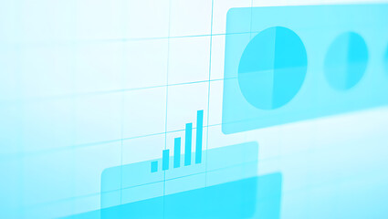 Digital data visualization with charts and graphs