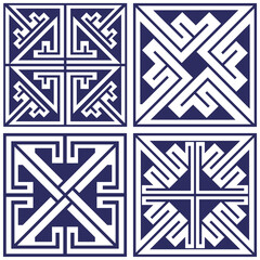 Celtic Key Geometric Tile Pattern
