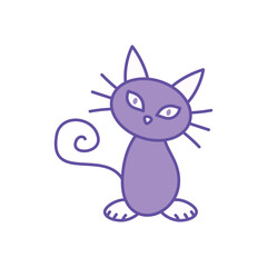 Black Cat icon clean and modern vector illustration