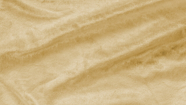 Gold velvet background or golden yellow suede velour flannel fabric texture made of cotton or wool with soft fluffy velvety satin cloth metallic color material