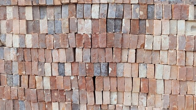 Pile of foundation stones and refractory bricks designed to withstand high temperatures.